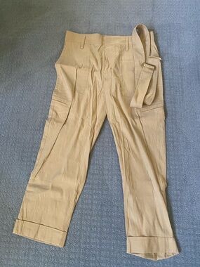 Vince mustard Cropped Cargo Pants with Belt Size L